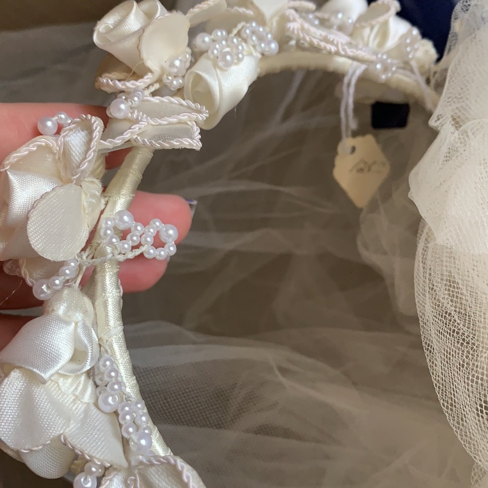 💕Vintage Wedding Veil 💕Ivory - Picture 11 of 14